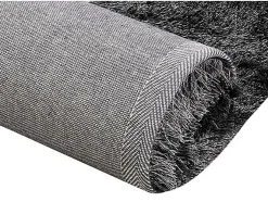 Discount OZAIA Alfombra shaggy ultra suave pelos largos 100% poliester 160x230cm DOLCE Gris antracita