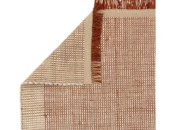 Alfombra De Salón-Alfombra tejida a mano, 100% lana - 120x170cm - , crema, blanco - Avalon Naranja