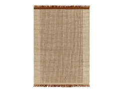 Alfombra De Salón-Alfombra tejida a mano, 100% lana - 120x170cm - , crema, blanco - Avalon Naranja