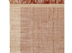 Alfombra De Salón-Alfombra tejida a mano, 100% lana - 120x170cm - , crema, blanco - Avalon Naranja