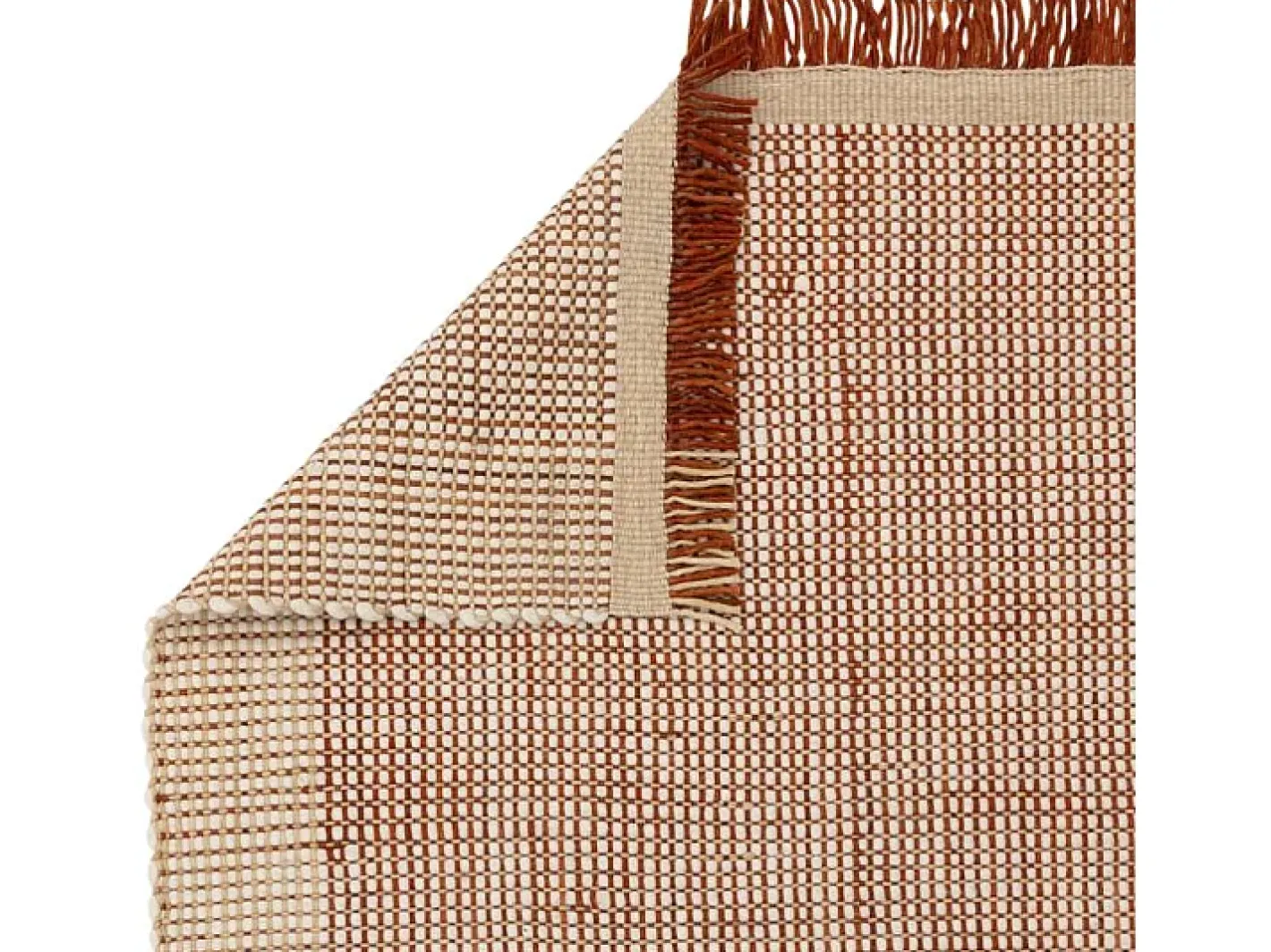 Alfombra De Salón-Alfombra tejida a mano, 100% lana - 200x290cm - , crema, blanco - Avalon Naranja