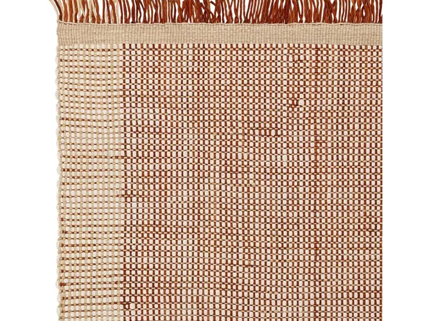 Alfombra tejida a mano, 100% lana - 160x230cm - , crema, blanco - Avalon Naranja Clearance