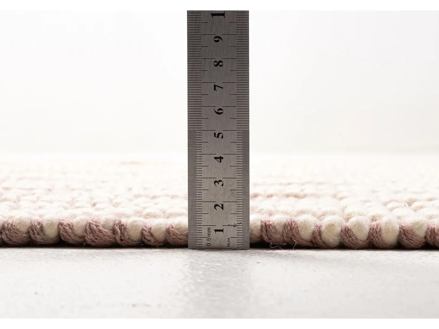 Clearance Alfombra tejida a mano con diseño étnico 140x140 cm Colored Macrame Rosa