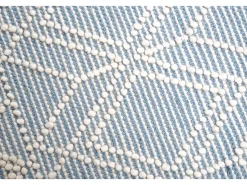 Alfombra De Salón-Alfombra tejida a mano con diseño étnico 160x230 cm Colored Macrame Azul