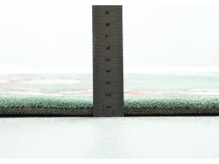 Sale Alfombra tejida a mano con borde en diseño Aubusson 70x600 cm Ming Verde