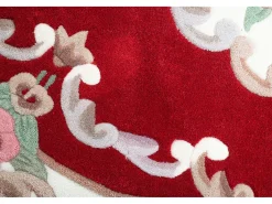 Discount Alfombra tejida a mano con borde en diseño Aubusson 190x290 cm Ming Rojo