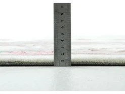 Alfombra De Salón-Alfombra tejida a mano con borde en diseño Aubusson 160x230 cm Ming Beige