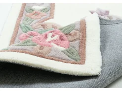 Hot Alfombra tejida a mano con borde en diseño Aubusson 70x600 cm Ming Beige