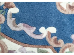 Best Alfombra tejida a mano con borde en diseño Aubusson 190x290 cm Ming Azul