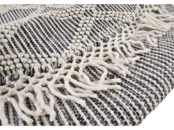 Alfombra De Salón|Alfombra Redonda-Alfombra tejida a mano con diseño étnico 140x140 cm Naturaleza Colored Macrame Color natural claro