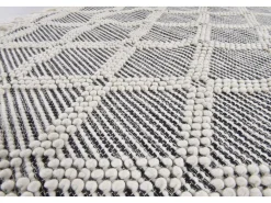 Alfombra De Salón|Alfombra Redonda-Alfombra tejida a mano con diseño étnico 140x140 cm Naturaleza Colored Macrame Color natural claro