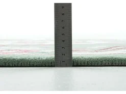 Alfombra tejida a mano con borde en diseño Aubusson 60x90 cm Ming Verde Hot