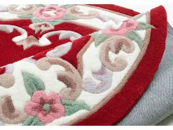 Alfombra tejida a mano con borde en diseño Aubusson 120x170 cm Ming Rojo Best