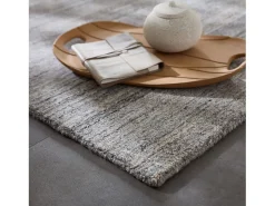 Alfombra tejida a mano de lana y viscosa 250x300 cm Sandiego Gris Discount