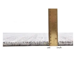 Alfombra tejida a mano de lana y viscosa 250x300 cm Sandiego Gris Discount