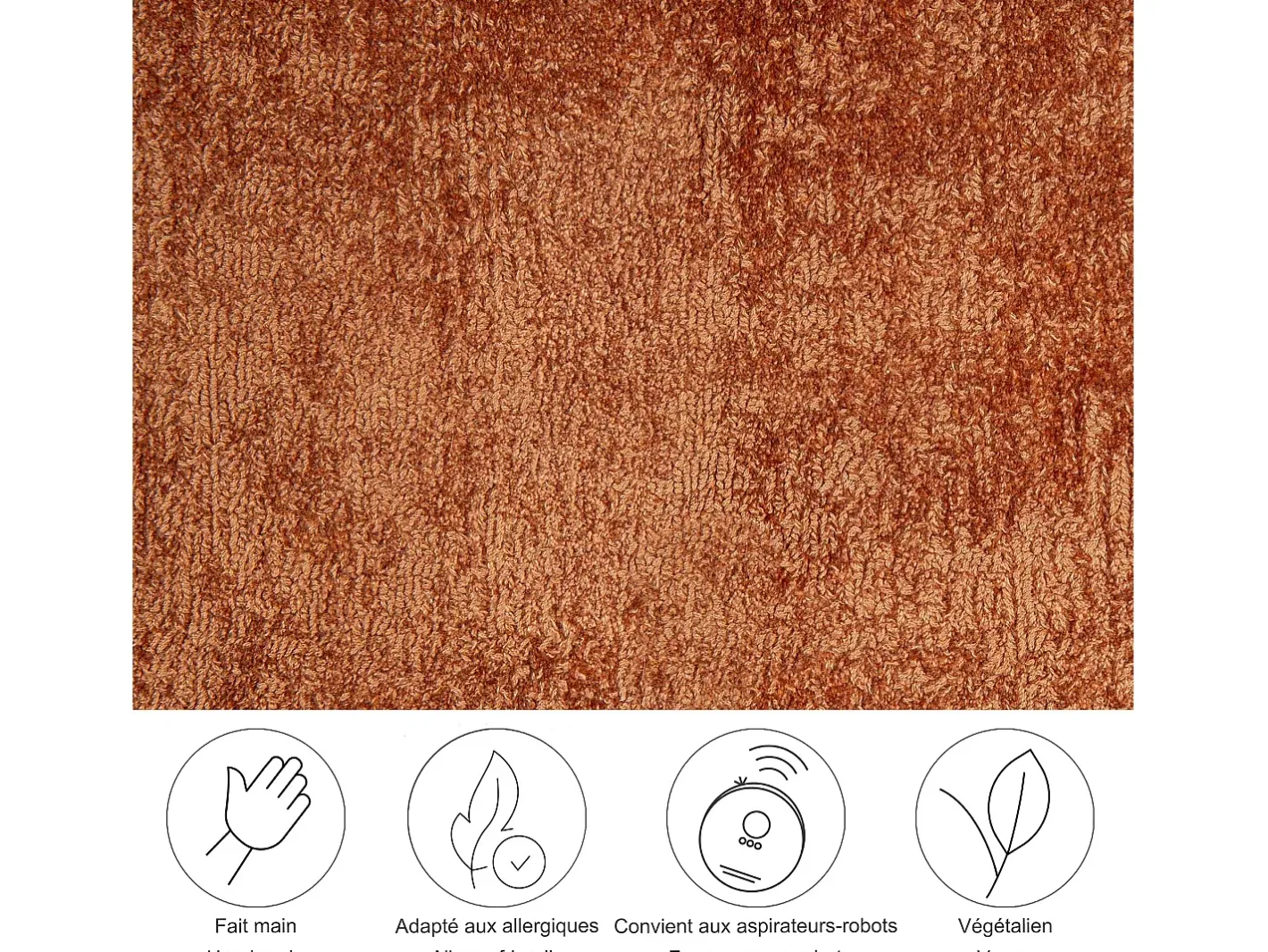 Alfombra tejida a mano de viscosa 120x180 cm Cobre Star Cobrizo Best
