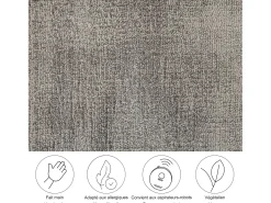 Alfombra tejida a mano de viscosa 120x180 cm Star Gris