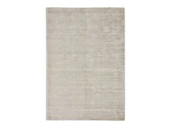 Alfombra De Salón-Alfombra tejida a mano de viscosa 90x160 cm Star Crema