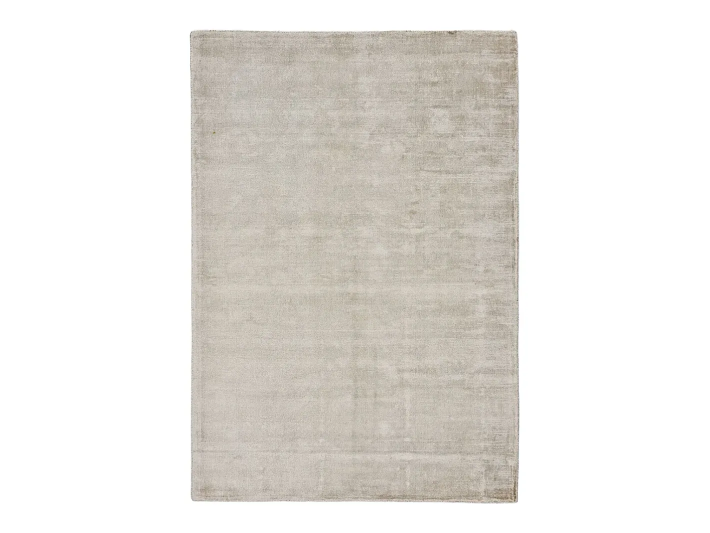 Alfombra De Salón-Alfombra tejida a mano de viscosa 90x160 cm Star Crema