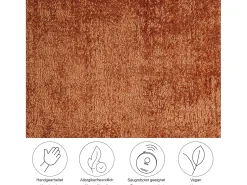 Alfombra tejida a mano de viscosa 120x120 cm Cobre Star Cobrizo Online