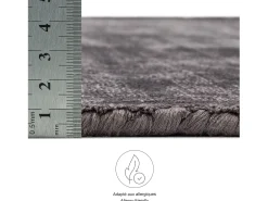 Alfombra tejida a mano de viscosa 170x240 cm Antracita Star Gris antracita Outlet