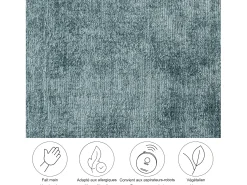 Clearance Alfombra tejida a mano de viscosa 90x160 cm Turquesa claro Star Azul turquesa