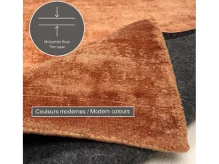 Alfombra tejida a mano de viscosa 190x290 cm Cobre Star Cobrizo Best