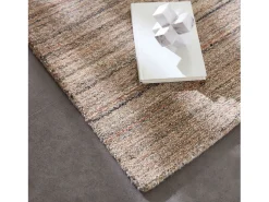 Alfombra De Salón-Alfombra tejida a mano de lana y viscosa 60x90 cm Sandiego Rosa