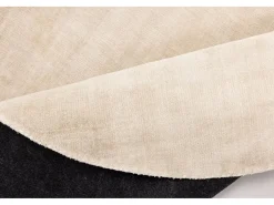 Hot Alfombra tejida a mano de viscosa 150x150 cm Star Crema