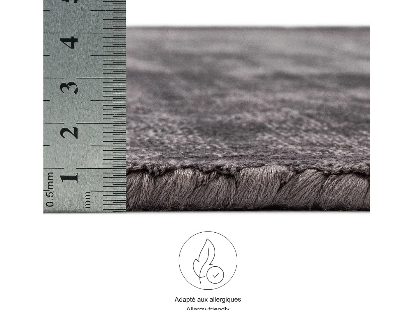 Alfombra tejida a mano de viscosa 70x140 cm Antracita Star Gris antracita Best