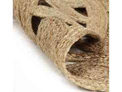 Clicnbuy Alfombra De Salón|Alfombra Redonda-Alfombra tejida a mano de yute trenzado 90 cm Marru00f3n