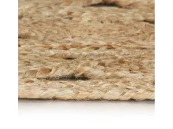 Clicnbuy Alfombra De Salón|Alfombra Redonda-Alfombra tejida a mano de yute trenzado 90 cm Marru00f3n