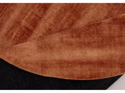 Online Alfombra tejida a mano de viscosa 150x150 cm Cobre Star Cobrizo