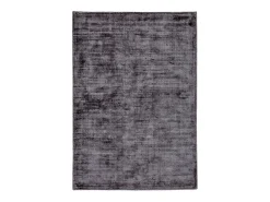 Alfombra De Salón-Alfombra tejida a mano de viscosa 240x340 cm Antracita Star Gris antracita