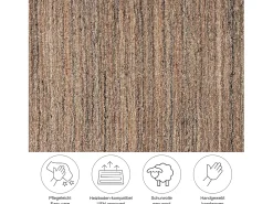 Online Alfombra tejida a mano de lana y viscosa 70x140 cm Sandiego Rosa