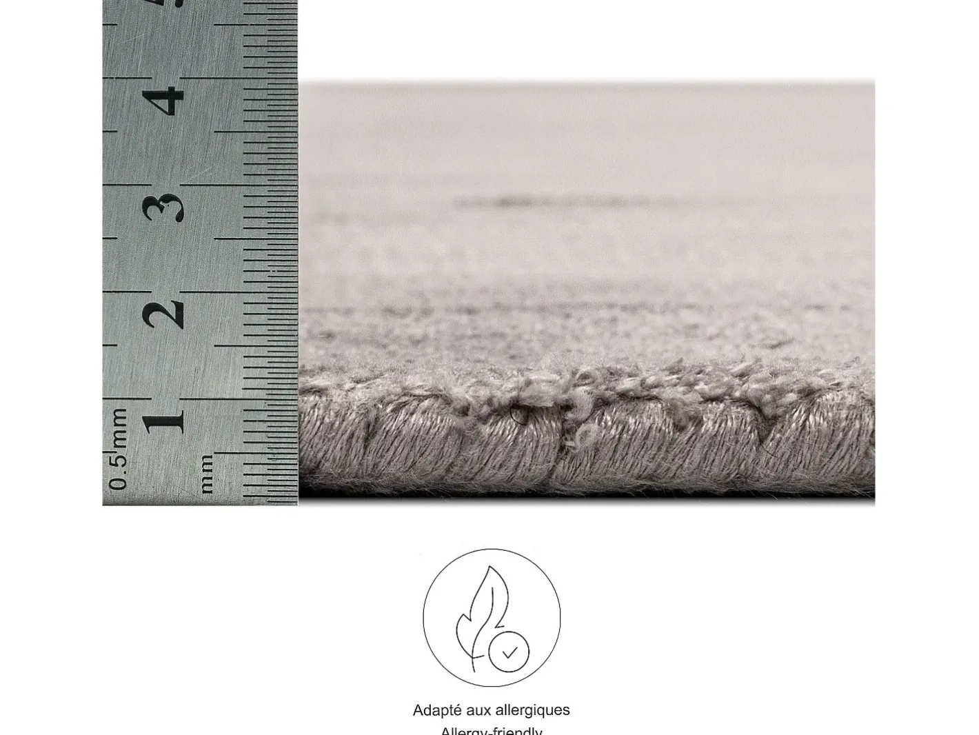 Outlet Alfombra tejida a mano de viscosa 40x60 cm Star Gris