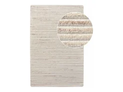 ebuy24 Alfombra tejida de marfil 160 x 230 cm Blanco Best
