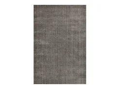 Alfombra De Salón-Alfombra UNI a rayas de viscosa y lana 120x180 cm Antracita Venus Gris antracita