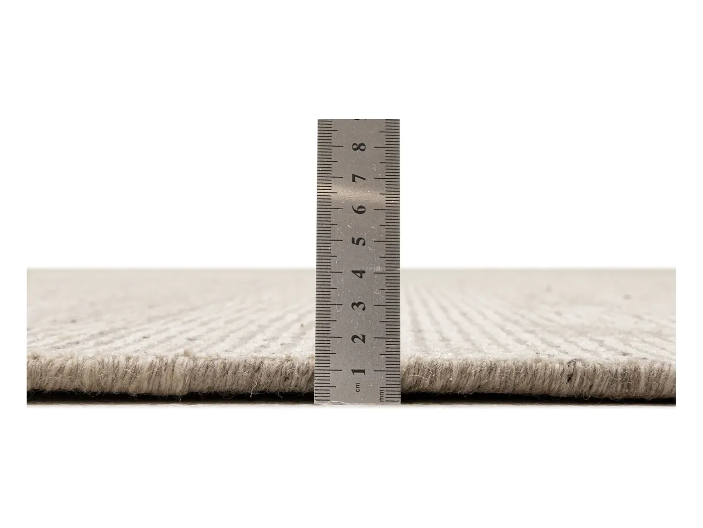 Alfombra UNI a rayas de viscosa y lana 120x120 cm Venus Beige Discount