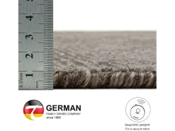 New Alfombra UNI a rayas de viscosa y lana 70x140 cm Antracita Venus Gris antracita