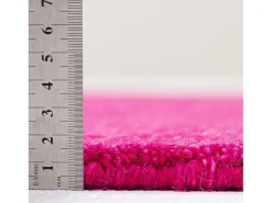 Alfombra De Salón-Alfombra UNI tejida a mano 190x250 cm Holi Rosa