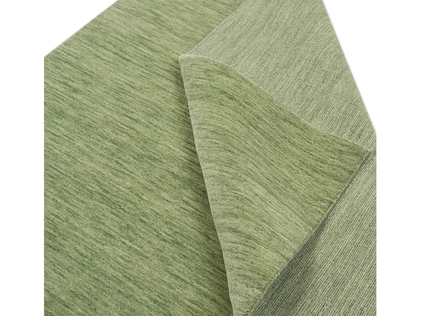 Alfombra De Salón-Alfombra UNI tejida a mano 140x200 cm Holi Verde claro