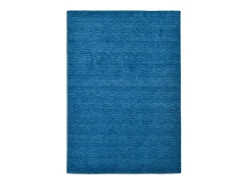 Alfombra De Salón-Alfombra UNI tejida a mano 70x140 cm Holi Azul