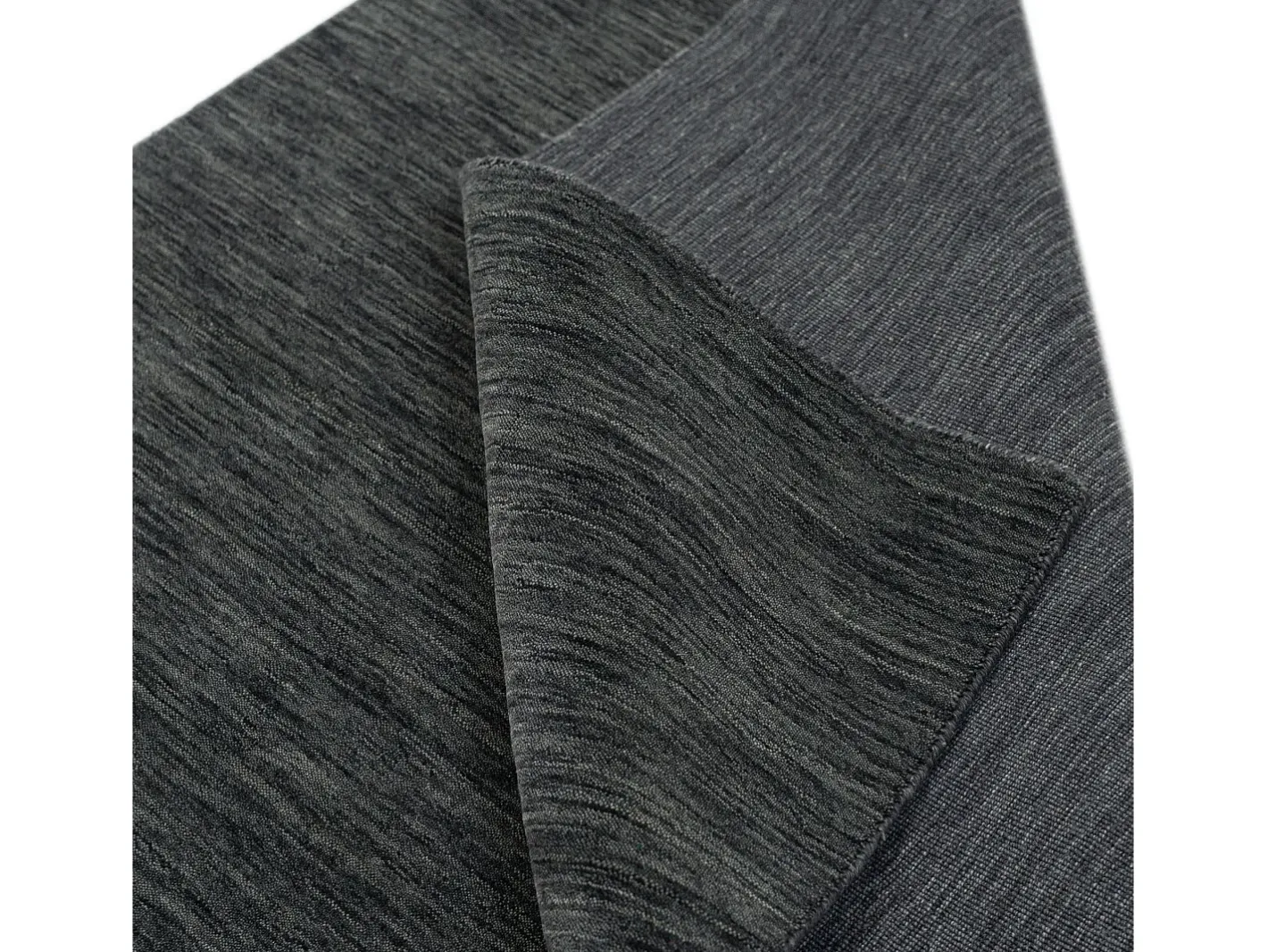Alfombra De Salón-Alfombra UNI tejida a mano 190x290 cm oscuro Holi Gris