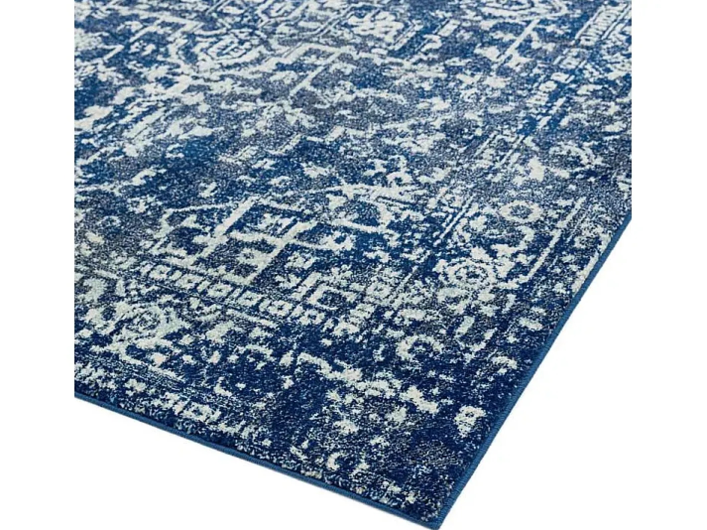 Discount Alfombra vintage - 200x290cm - marino, blanco - Nova Antique Azul