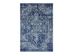 Discount Alfombra vintage - 200x290cm - marino, blanco - Nova Antique Azul