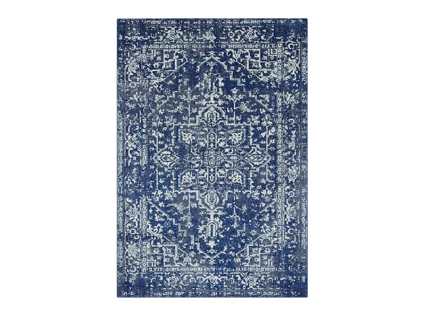 Discount Alfombra vintage - 200x290cm - marino, blanco - Nova Antique Azul