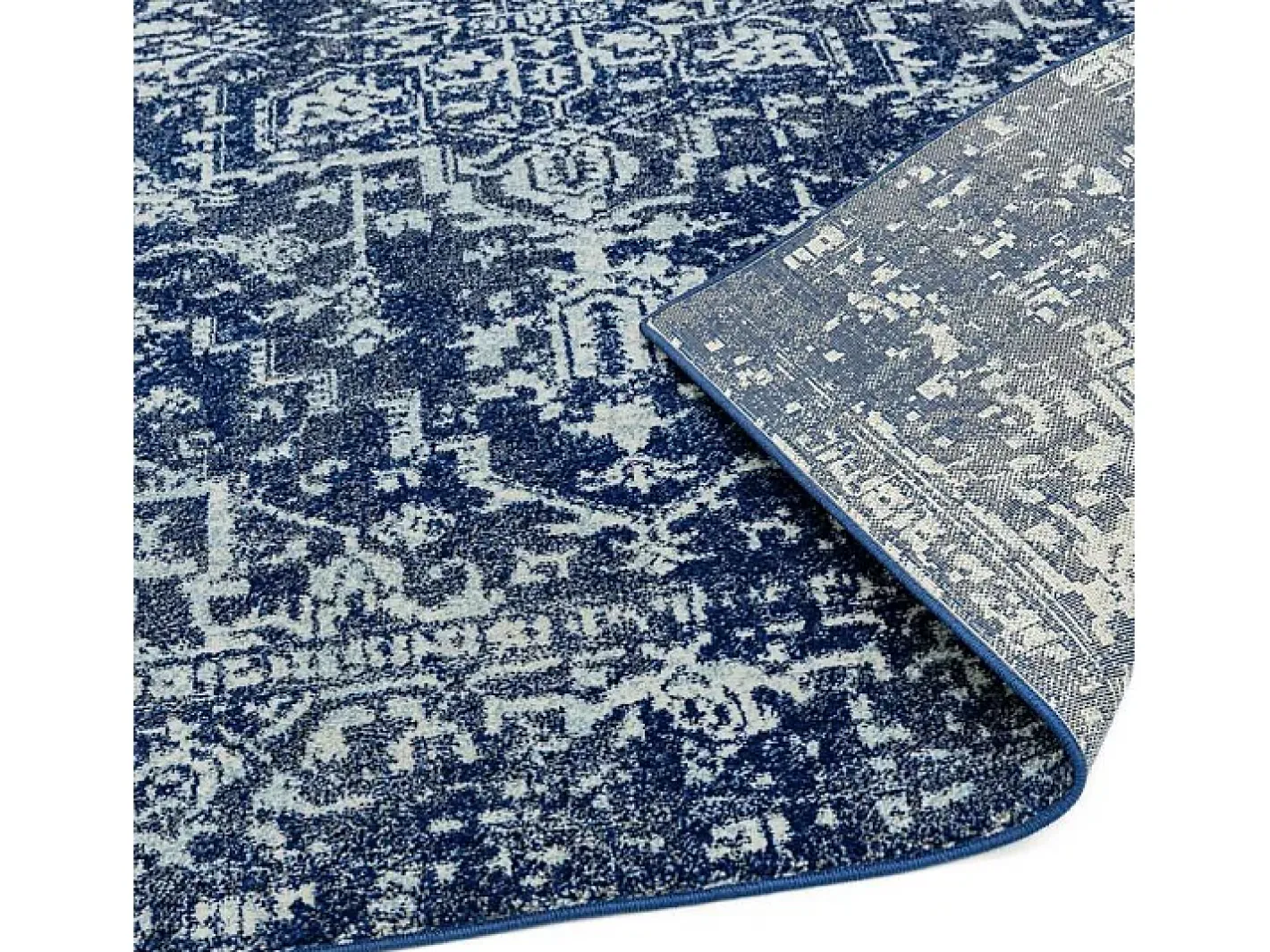 Discount Alfombra vintage - 200x290cm - marino, blanco - Nova Antique Azul