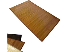 Alfombra 200x200 cm bambú marrón Marru00f3n
