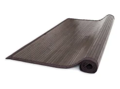 Alfombra 180x270 cm bambú marrón oscuro Marru00f3n chocolate Clearance
